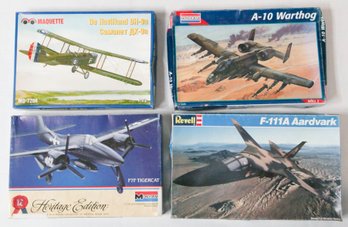 De Haviland DH-9a, Revell F-111A Aardvark, A-10 Warthog And F7F Tigercat Model Kits 1:72 *AS IS*