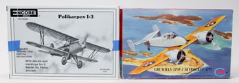 Encore Polikarpov I-3 And MPM Grumman XF5F-1 Skyrocket Model Kits 1:72 *AS IS*