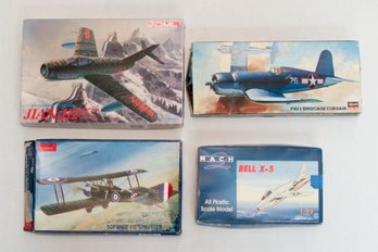 Mach Bell X-5, F4U-1 Birdcage Corsair, Comic Fighter And Jian Ji2 Model Kits 1:72 *AS IS*