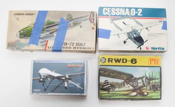 RWD-6, Predator, Cessna 0-2 And Lockheed Hudson 1 Model Kits 1:72 * AS IS*