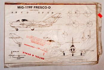 1979 Ed Moore  Copyright Drawings MiG-17PF Fresco-D By Detail & Scale Five View Drawings Sealed
