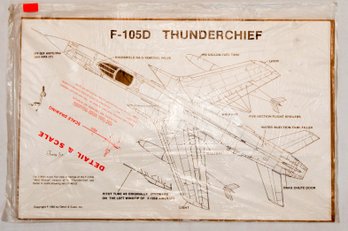 1982 Terry G. Smith  Copyright Drawings  F-105D Thunderchief By Detail & Scale Five View Drawings Sealed
