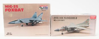 Minicraft MiG-25 Foxbat And MiG-23S Flogger-B Model Kits 1:72 * AS IS *