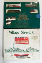 Dept. 56 Village Streetcar And Village Express HO Train Sets (incomplete)