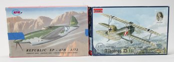 Roden Albatros D.111 And MPM Republic XP-47th Model Kits 1:72 *AS IS*
