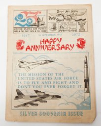 1972 Sept. 18 Silver Souvenir Issue USAF Paper