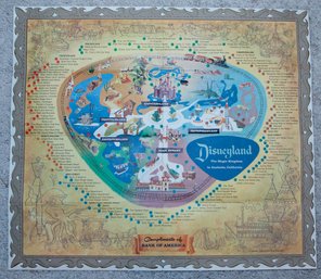 1956 Disneyland Magic Kingdom Map Compliments Of Bank Of America