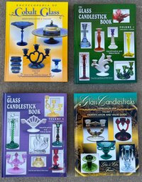 Glass Candlesticks And Cobalt Glass Hardcover Books