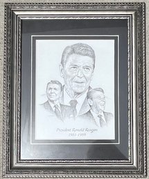 2002 R. Adair Ronald Reagan Etching1981-1989