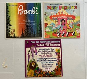 1950s Walt Disney Childrens Songs Vinyl Records