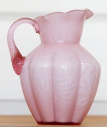 Fenton Pinkoverlay Fern Pitcher