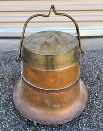 Vintage Copper Bell Shaped Ash Bucket