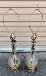 Glass Lamps Painted Decorative Gold