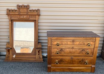 Eastlake Dresser With Mirror (Mirror Detached For Transport But We Have All The Hardware)