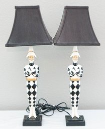 Florentine Italian Harlequin Style Table Lamps