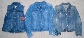 Ladies GAP, Mossimo And Limited Edition Jean Vest And Jackets