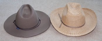 Men's Wallaroo Jasper Hat Size M/L And Straw Hat 7 3/8