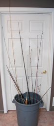 Large Lot Of Assorted Fishing Poles