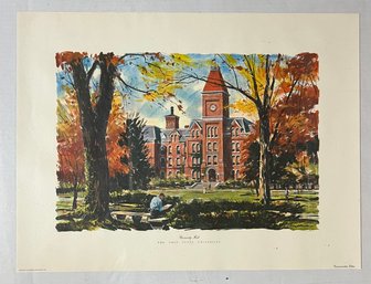 1969 Print  Of University Hall On The Ohio State University Campus Commemorative Edition