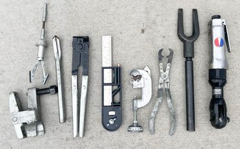 Lot Of Handtools Including Calipers And Clamp