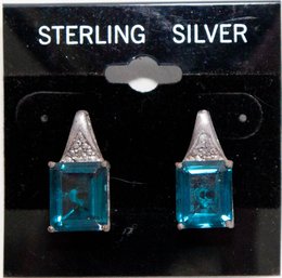 Seaside Quartz Earrings  In Sterling Silver