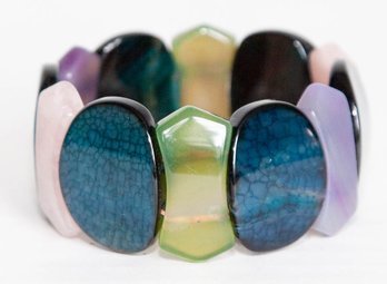Multi Color Stone Stretchable Bracelet