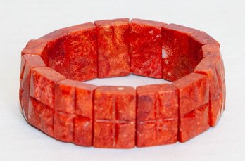 Bares Red Coral Stretchable Bracelet