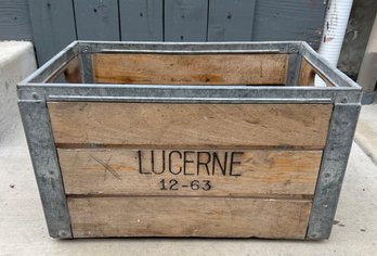 1963 Lucerne Dairy Wooden Milk Crate