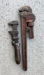 Rigid 14 Pipe Wrench And Monkey Wrench