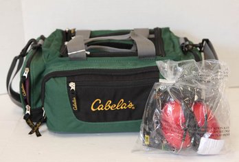 Cabela's Green Soft Sided Ammo Bag And Ear Protection