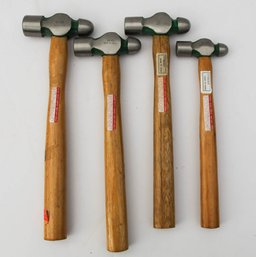 Four Ball Pein Hammers 32, 24 And 12oz