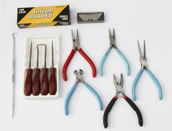 Lot Of Precision Needle Nose Pliers And Hooks