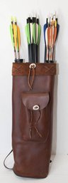 Faux Leather Quiver With Aluminum Arrows