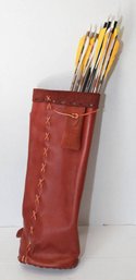 Faux Leather Quiver With Aluminum Arrows