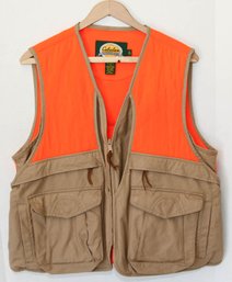 Cabela's Khaki And Orange Hunting Vest Size Medium