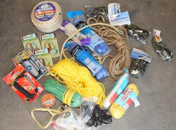 Lot Of Tie Downs, Rope And Hooks