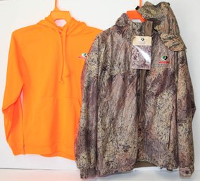 Mossey Oak Camouflage And Orange Hoodies Size Medium New With Tags