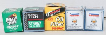 Quaker State, Penske, Purolater And Super Tech Oil Filters New In Box