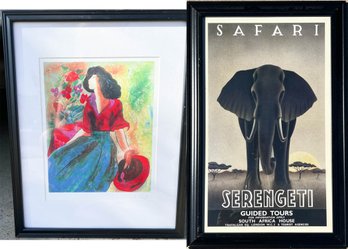South African Elephant Print And LE Kinff Signed Print