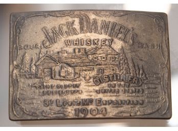 Jack Daniels Whiskey Brass Belt Buckle