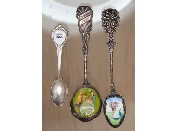 Souvenir Spoons, Including 1982, Norman Rockwell Christmas