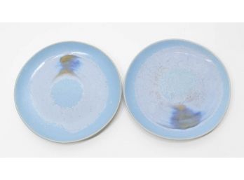 8.5' Anthropologie Blue Cloud Luncheon Plates (2)