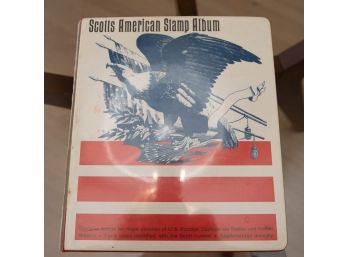 Scotts American Stamp Album Partially Filled