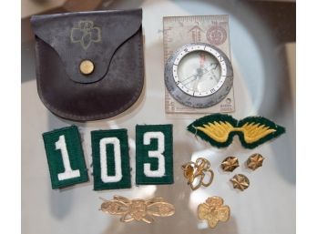 Girl Scouts Patches, Pins And Compass