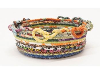 Handmade In Colorado Woven Material Rope Bowl