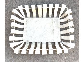 Mid Century Outdoor Metal Planter Basket