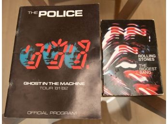 1982 The Police Ghost In The Machine Tour Official Program And The Rolling Stones Biggest Bang 4 Disc Set