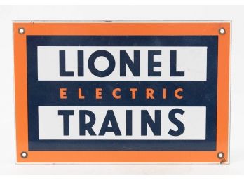 Lionel Electric Trains Enamel Sign