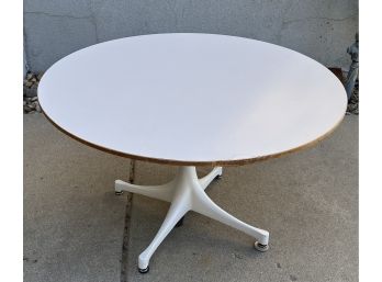 5452 Designed By Irving Harper For George Nelson Herman Miller Low Profile Round White Table