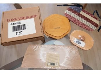 Longaberger Wooden Basket Lids And Tops New With Tags